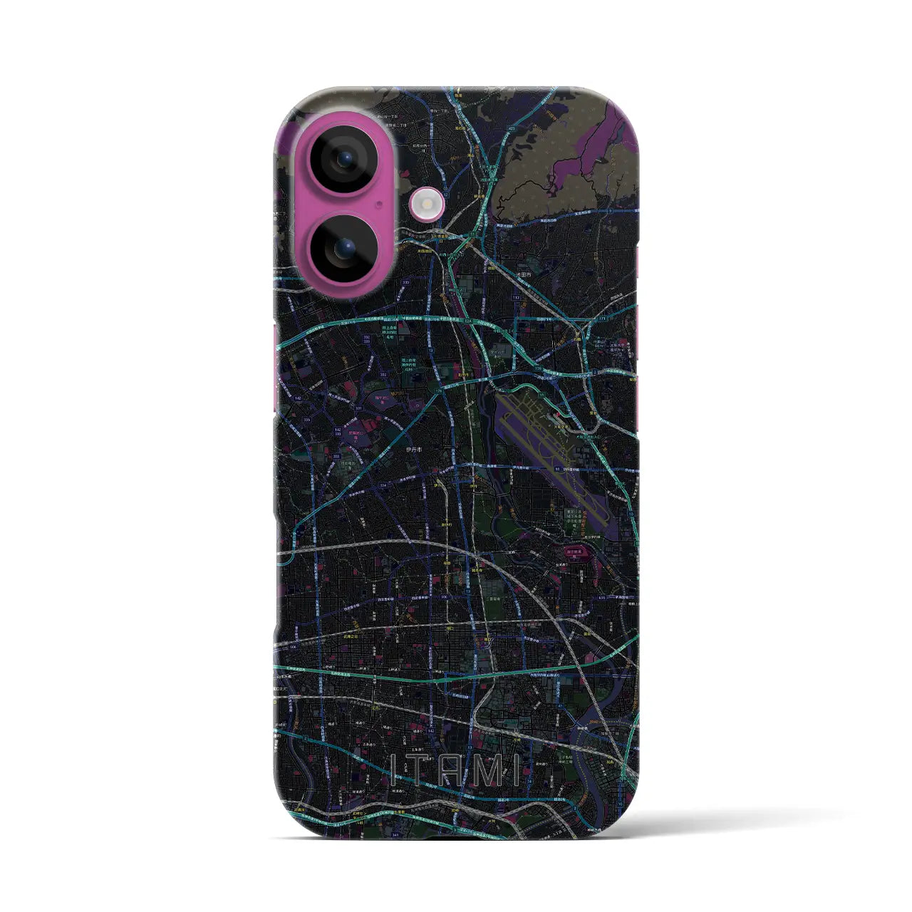 【伊丹(兵庫県)】地図柄iPhoneケース(バックカバータイプ)