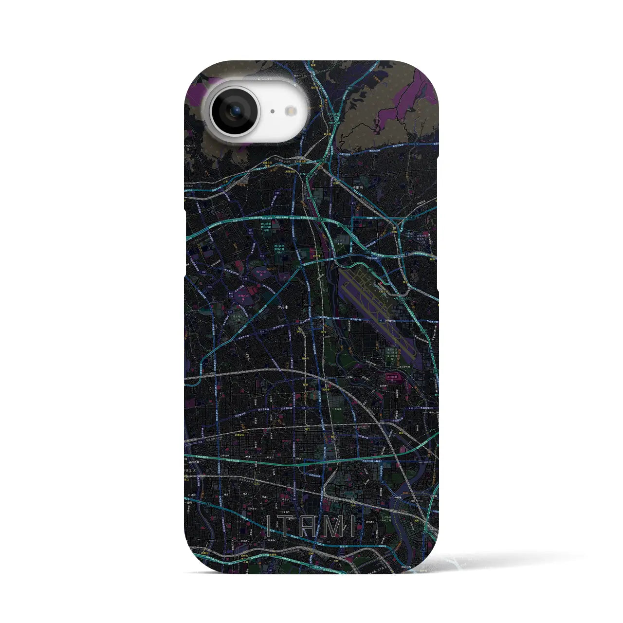 【伊丹(兵庫県)】地図柄iPhoneケース(バックカバータイプ)