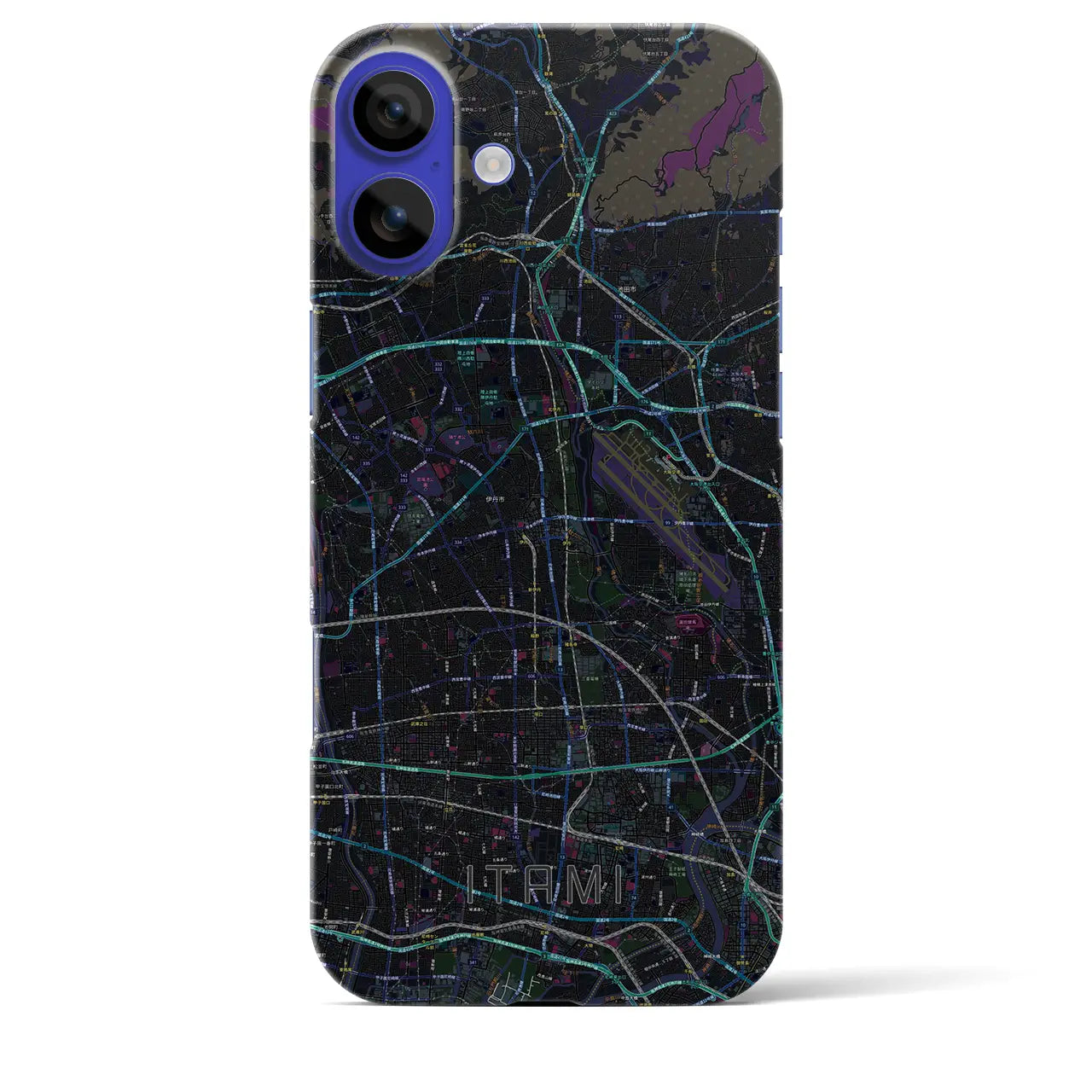 【伊丹(兵庫県)】地図柄iPhoneケース(バックカバータイプ)