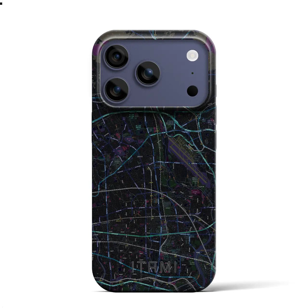 【伊丹(兵庫県)】地図柄iPhoneケース(バックカバータイプ)