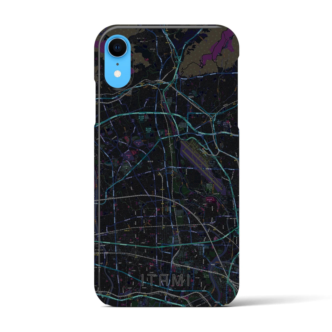 【伊丹(兵庫県)】地図柄iPhoneケース(バックカバータイプ)