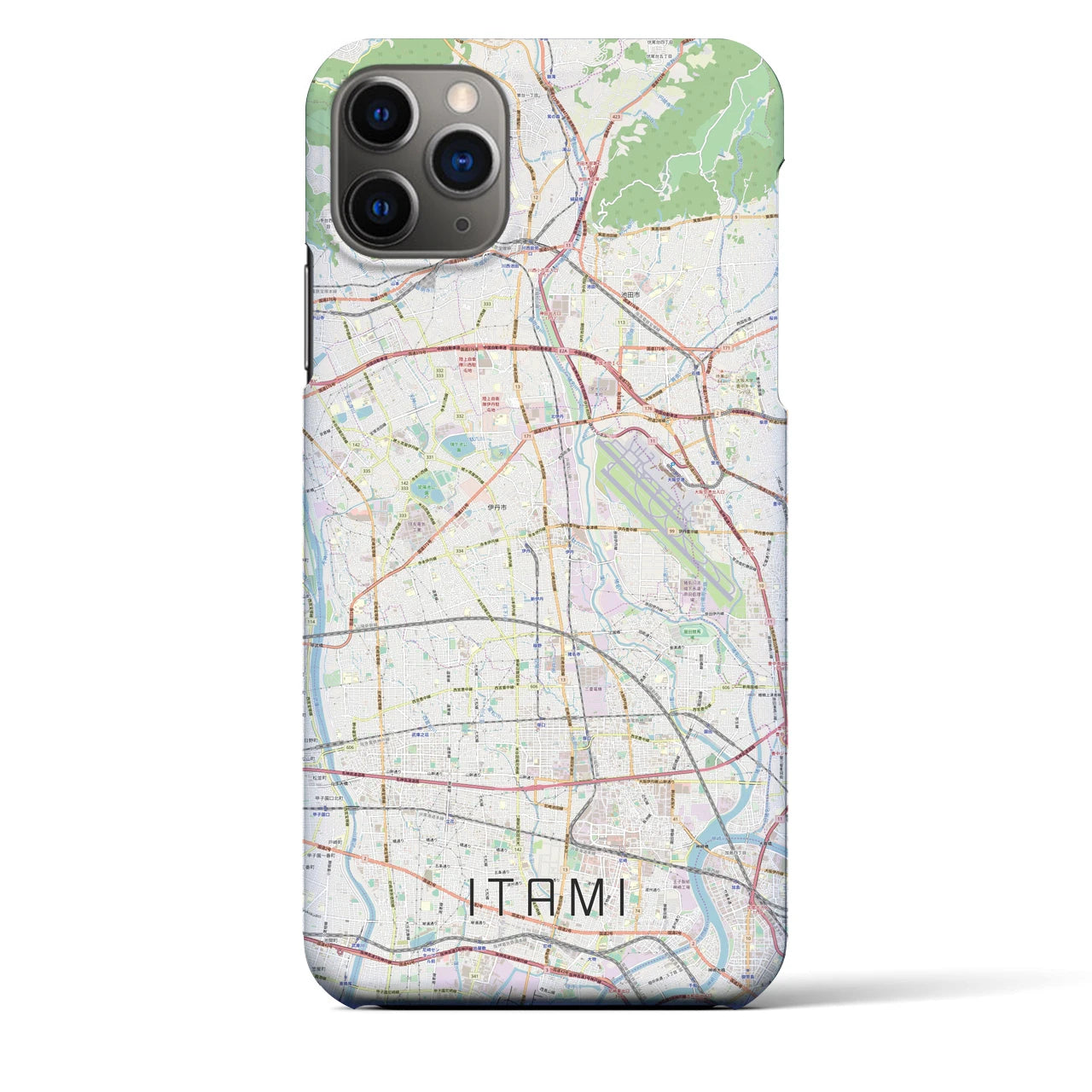 【伊丹(兵庫県)】地図柄iPhoneケース(バックカバータイプ)