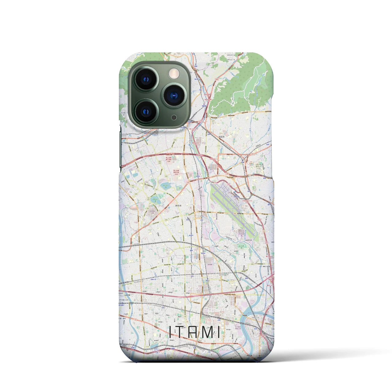 【伊丹(兵庫県)】地図柄iPhoneケース(バックカバータイプ)