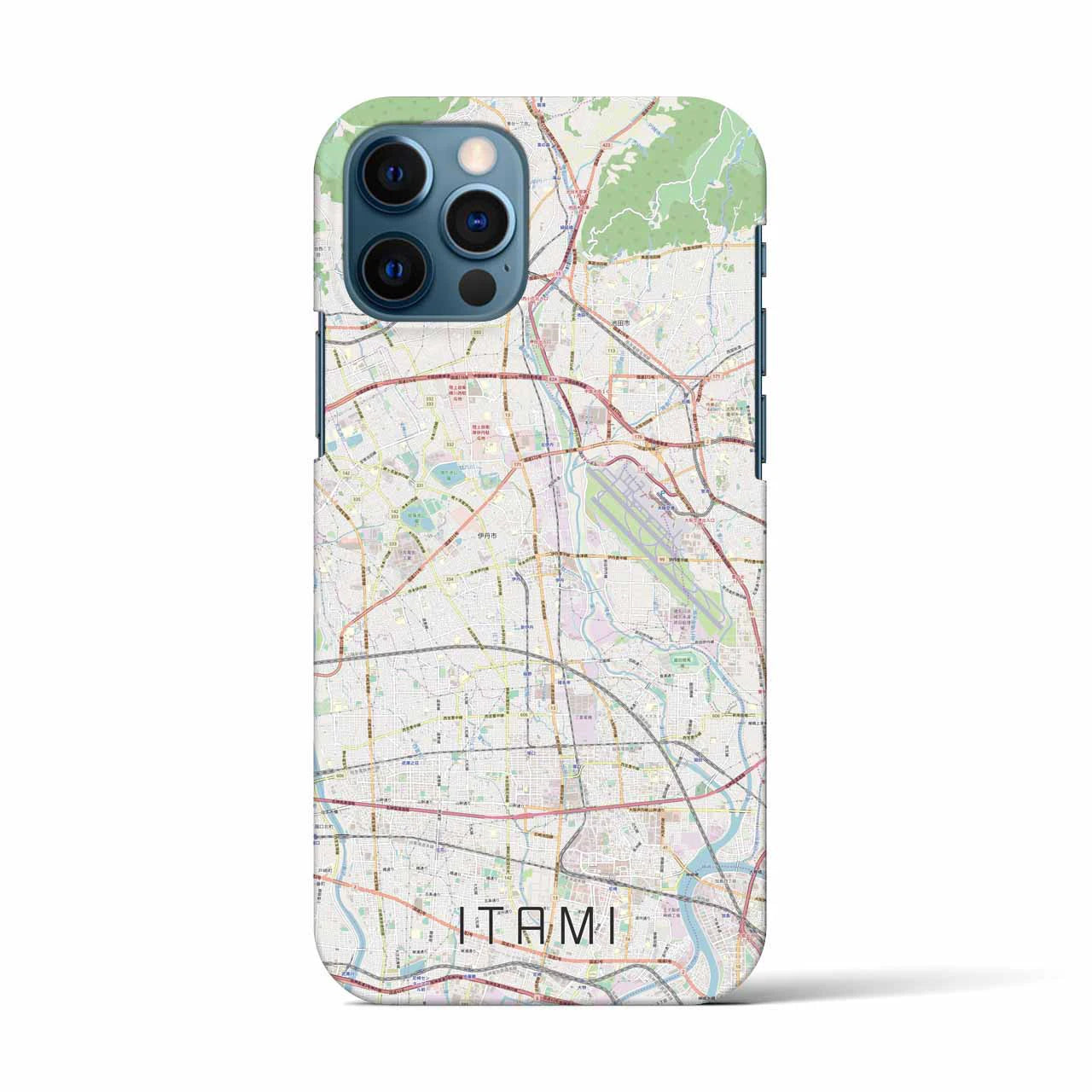 【伊丹(兵庫県)】地図柄iPhoneケース(バックカバータイプ)