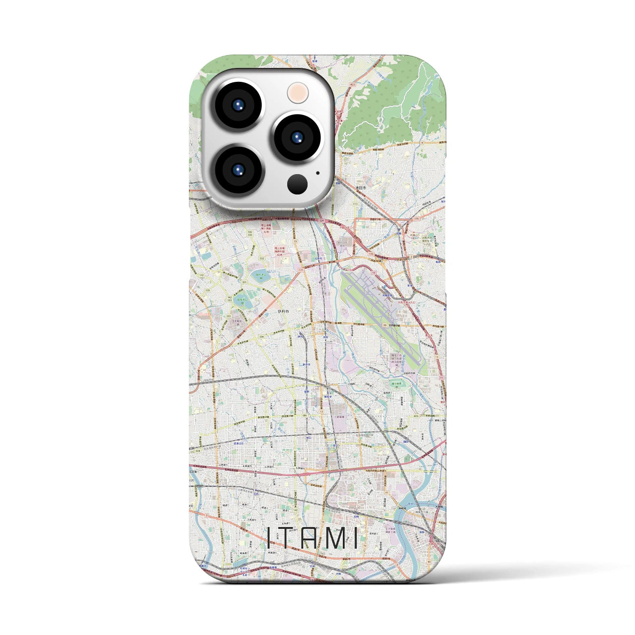 【伊丹(兵庫県)】地図柄iPhoneケース(バックカバータイプ)