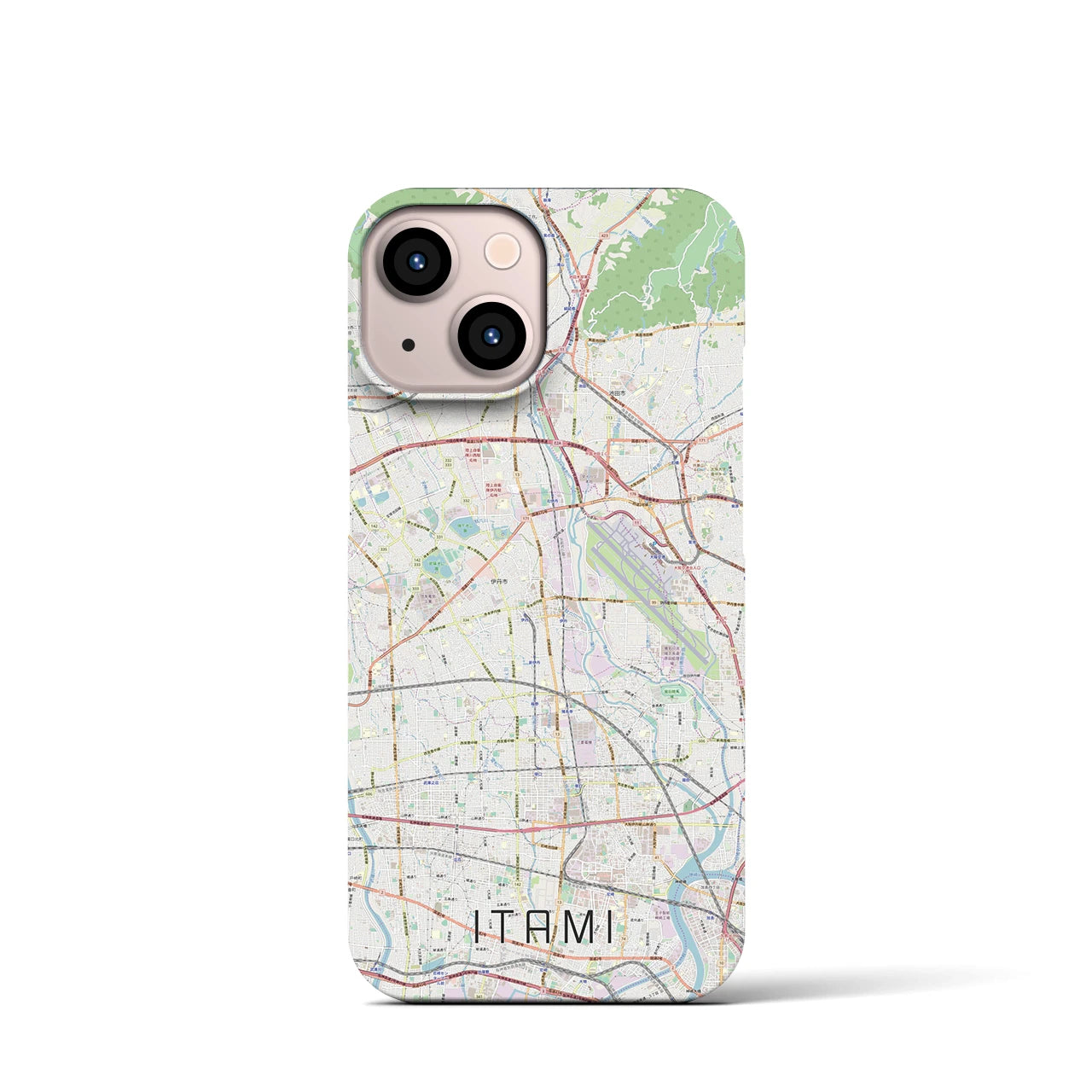【伊丹(兵庫県)】地図柄iPhoneケース(バックカバータイプ)