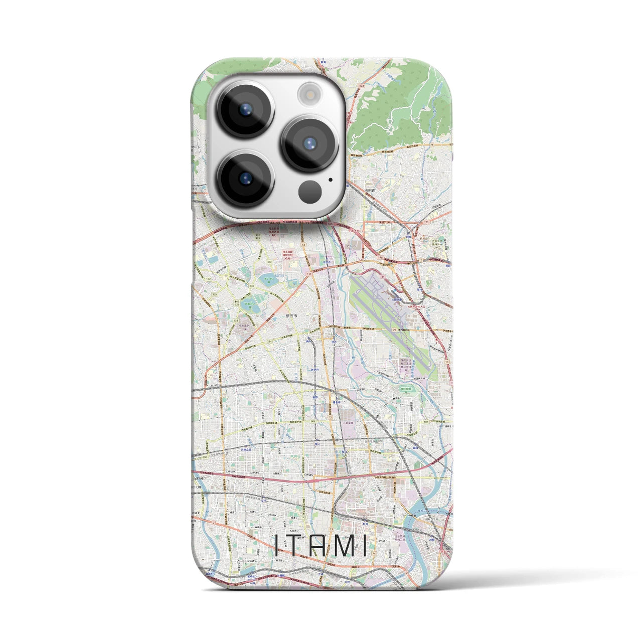 【伊丹(兵庫県)】地図柄iPhoneケース(バックカバータイプ)