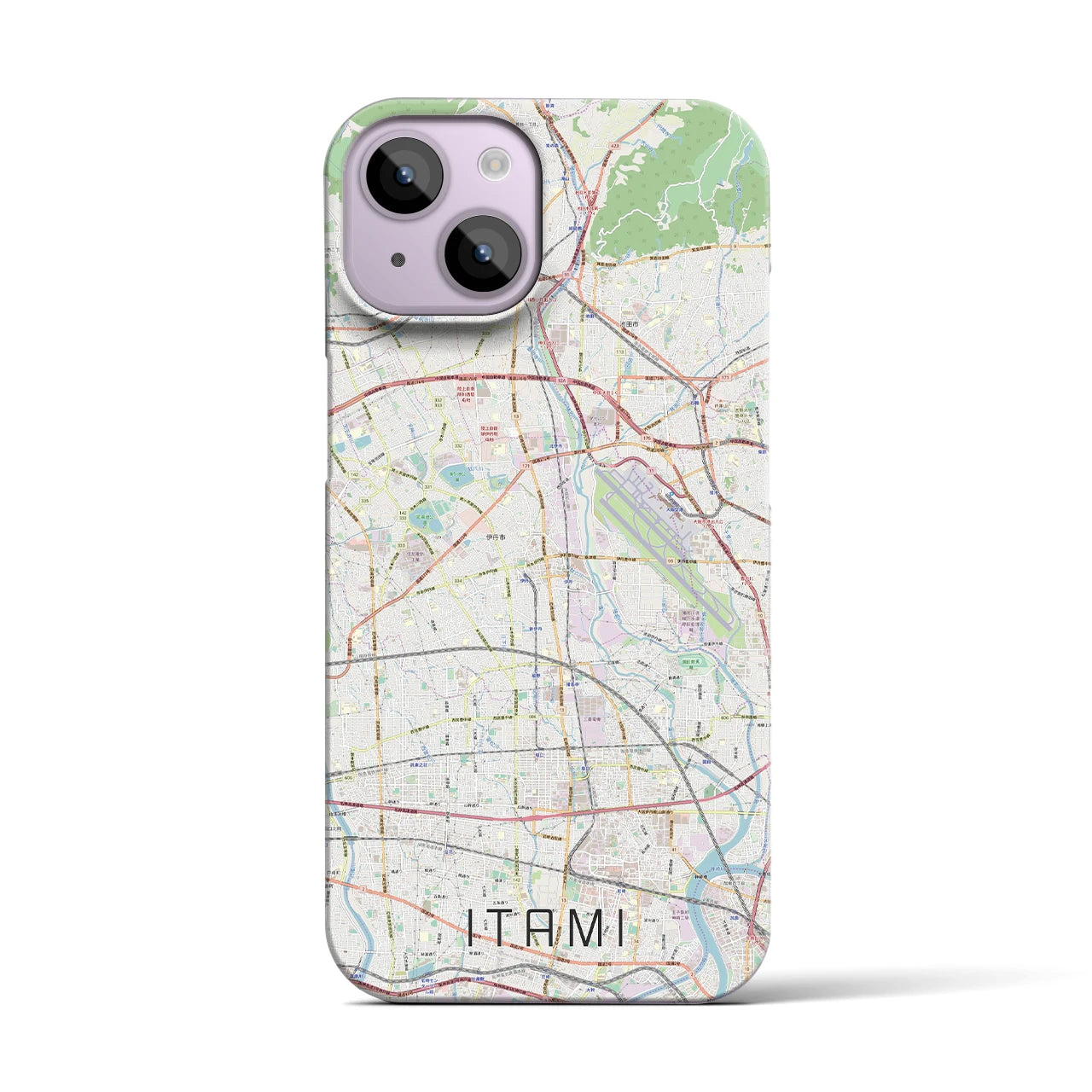 【伊丹(兵庫県)】地図柄iPhoneケース(バックカバータイプ)