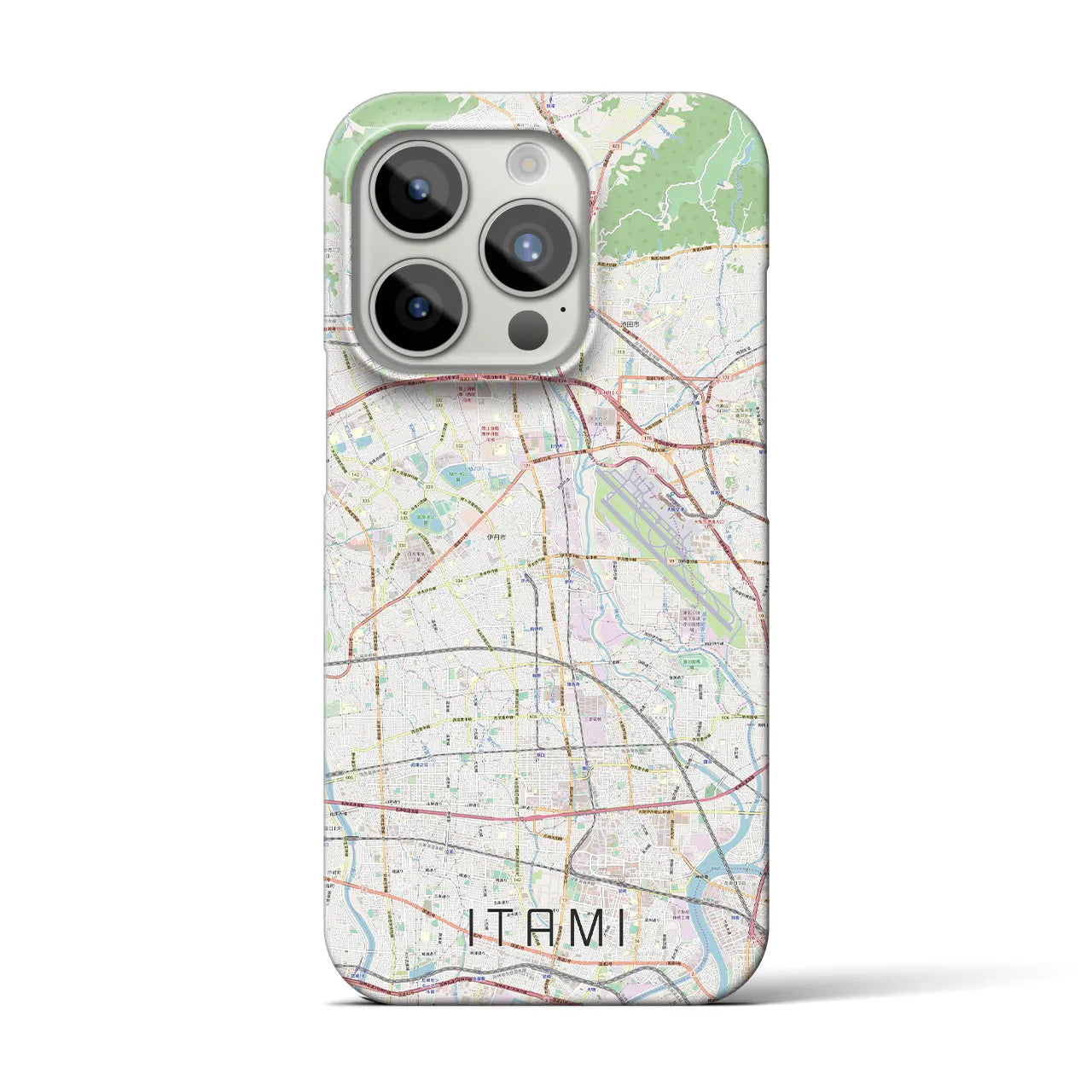 【伊丹(兵庫県)】地図柄iPhoneケース(バックカバータイプ)