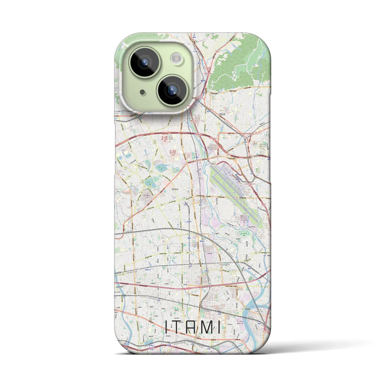 【伊丹(兵庫県)】地図柄iPhoneケース(バックカバータイプ)