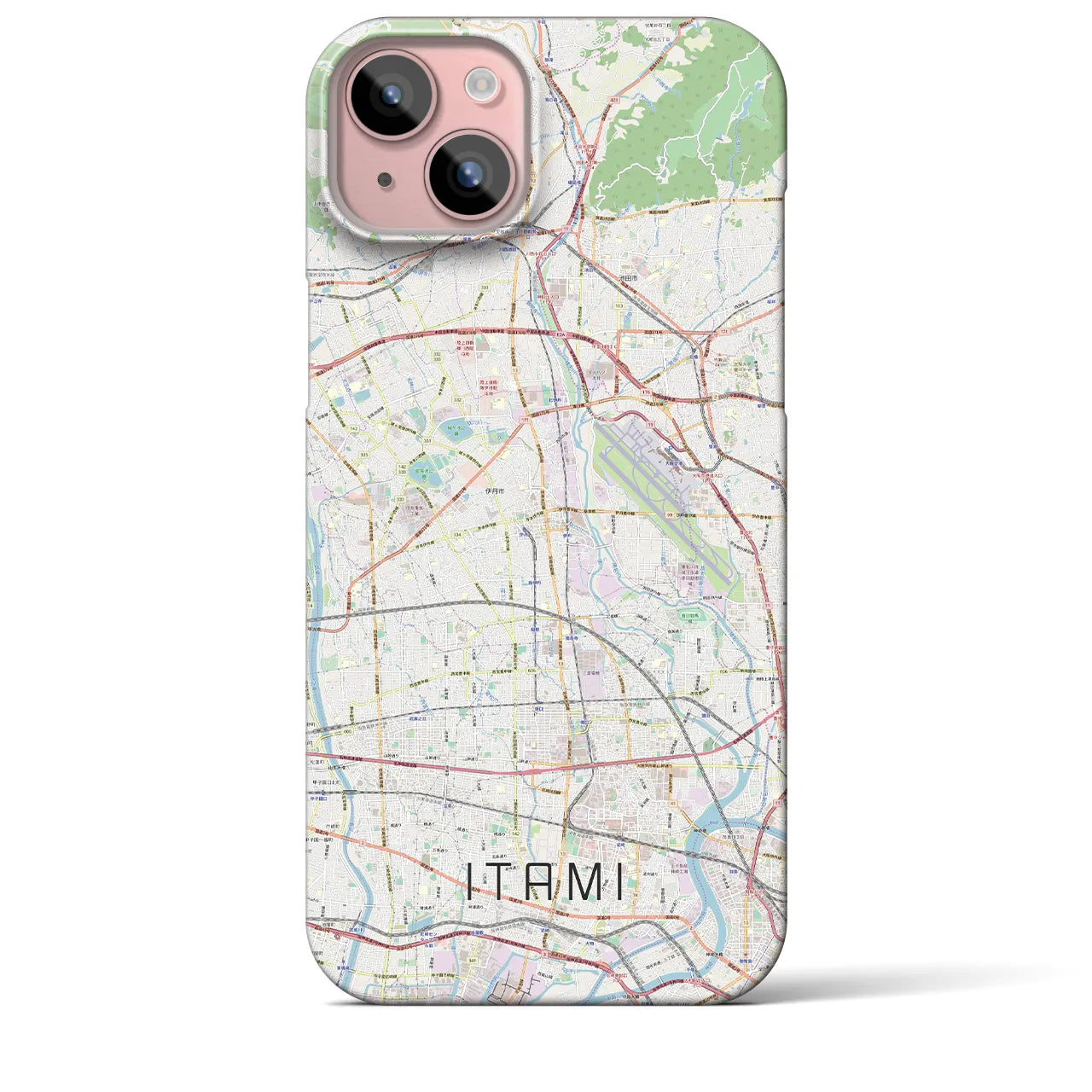 【伊丹(兵庫県)】地図柄iPhoneケース(バックカバータイプ)