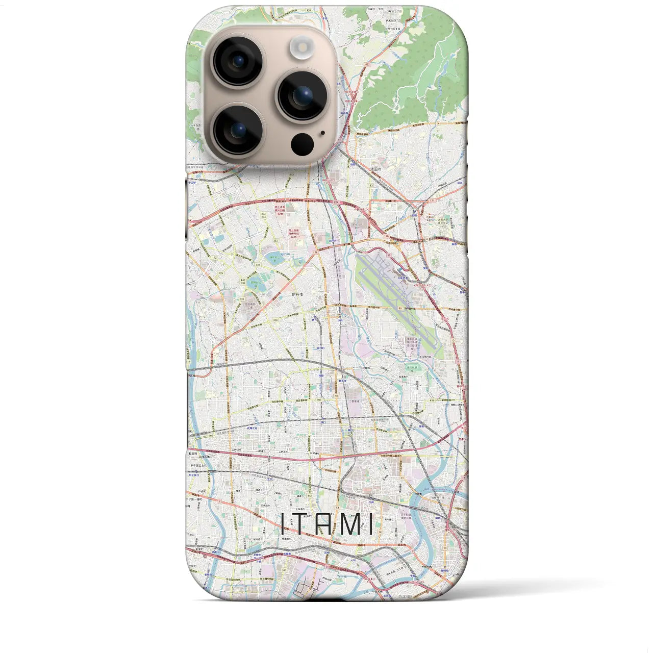 【伊丹(兵庫県)】地図柄iPhoneケース(バックカバータイプ)