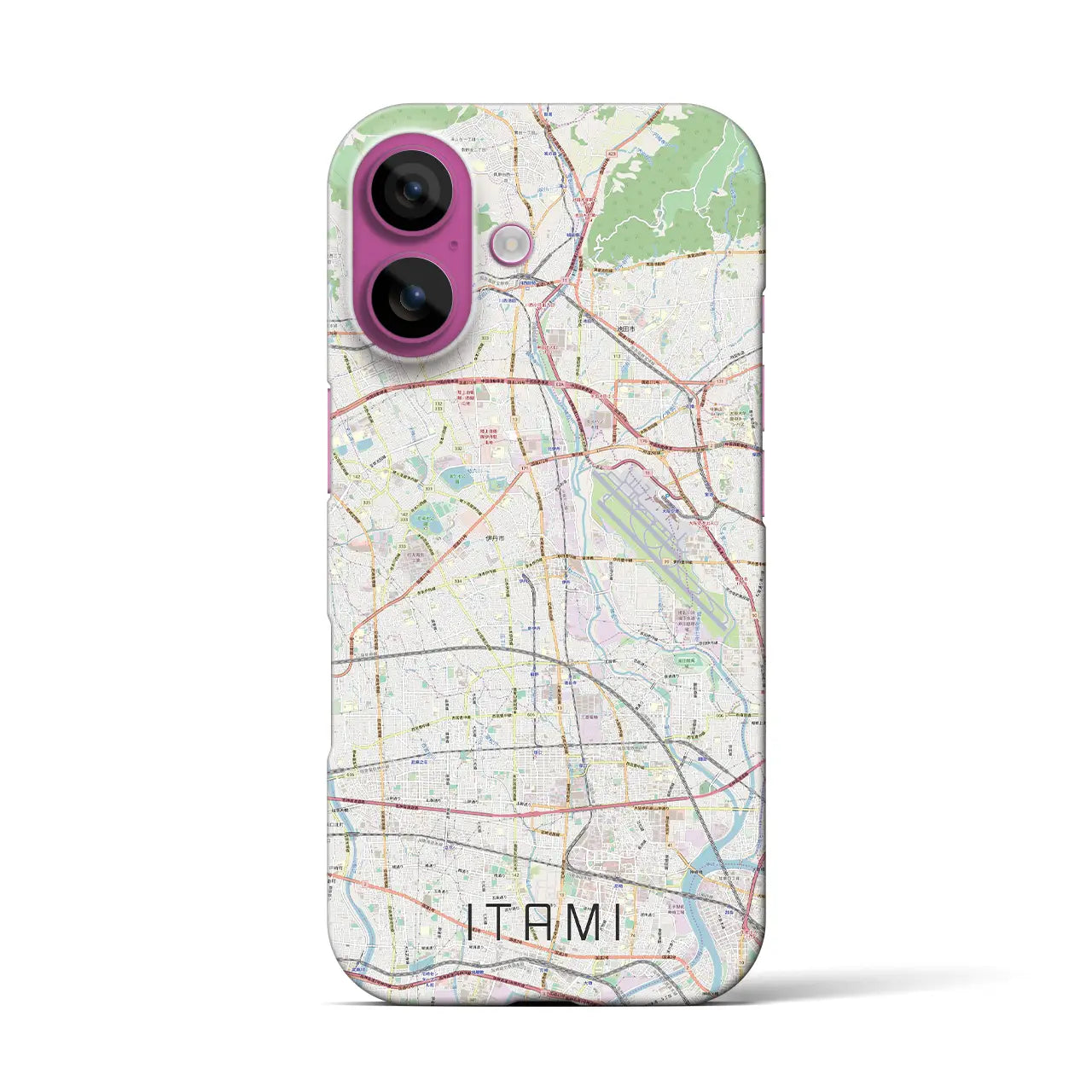 【伊丹(兵庫県)】地図柄iPhoneケース(バックカバータイプ)