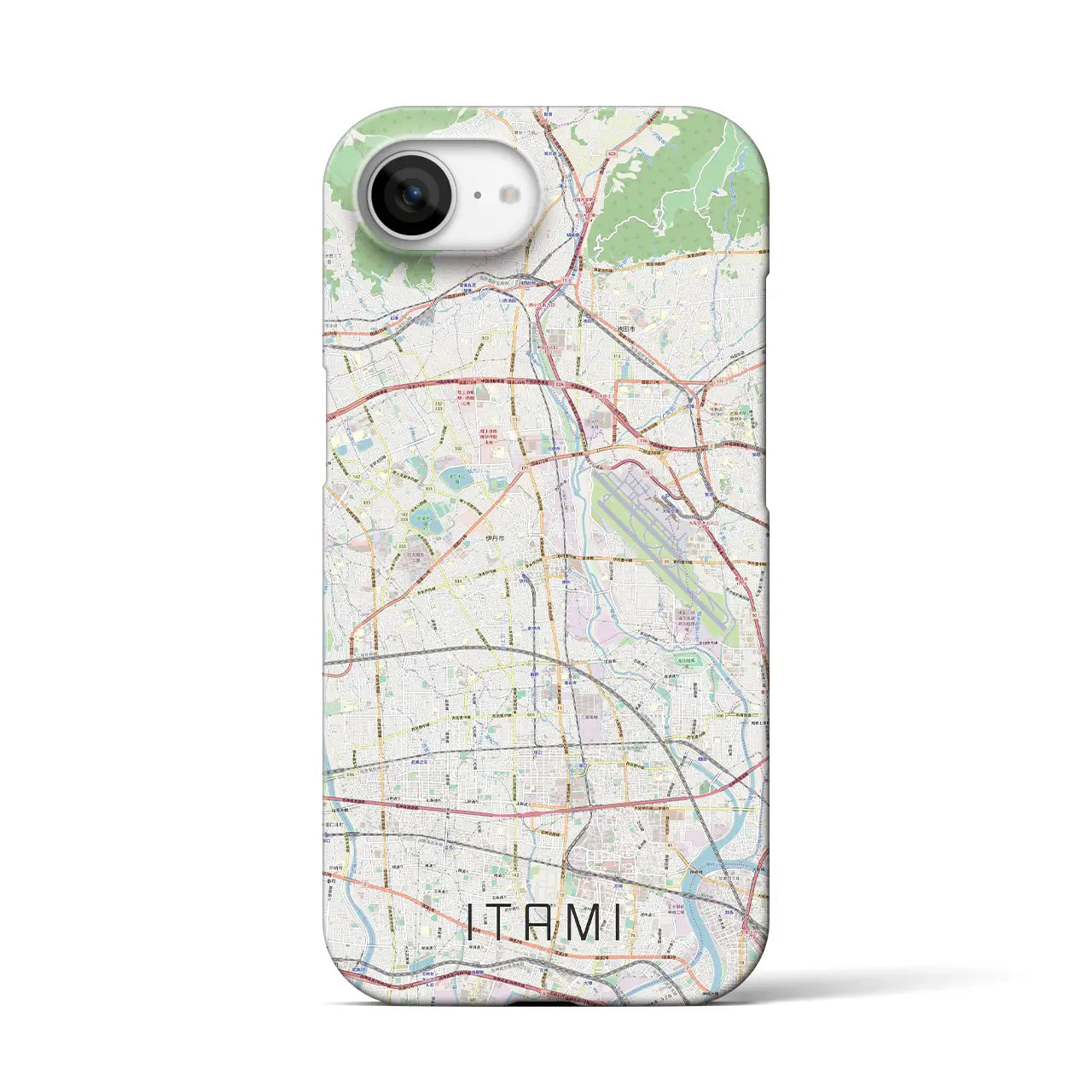 【伊丹(兵庫県)】地図柄iPhoneケース(バックカバータイプ)