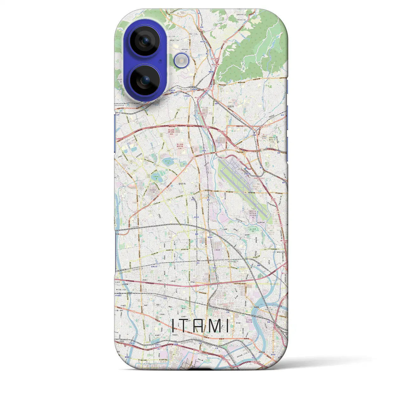 【伊丹(兵庫県)】地図柄iPhoneケース(バックカバータイプ)ナチュラル・iPhone 16 Pro Max 用