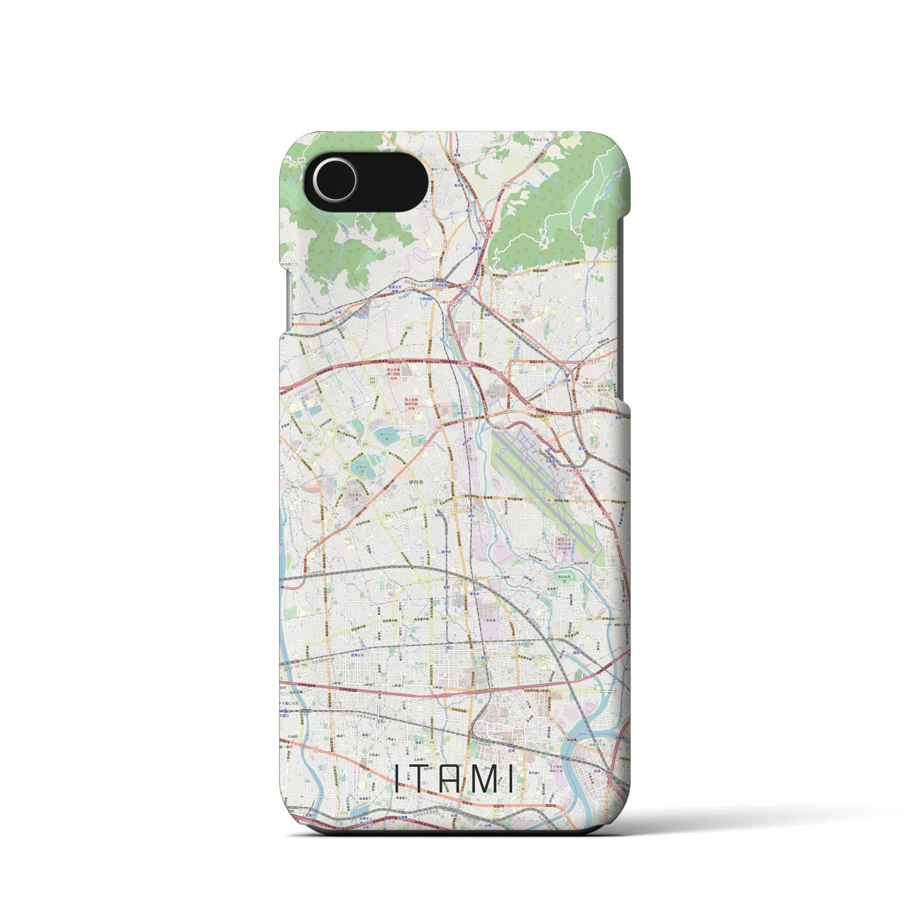 【伊丹(兵庫県)】地図柄iPhoneケース(バックカバータイプ)