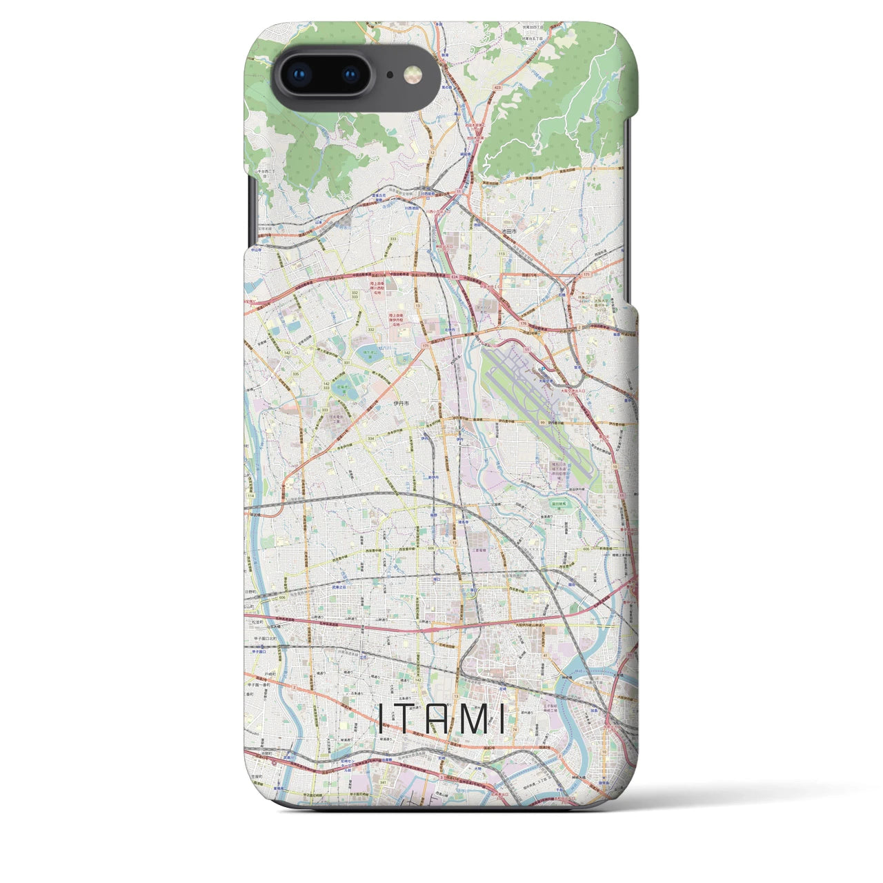 【伊丹(兵庫県)】地図柄iPhoneケース(バックカバータイプ)