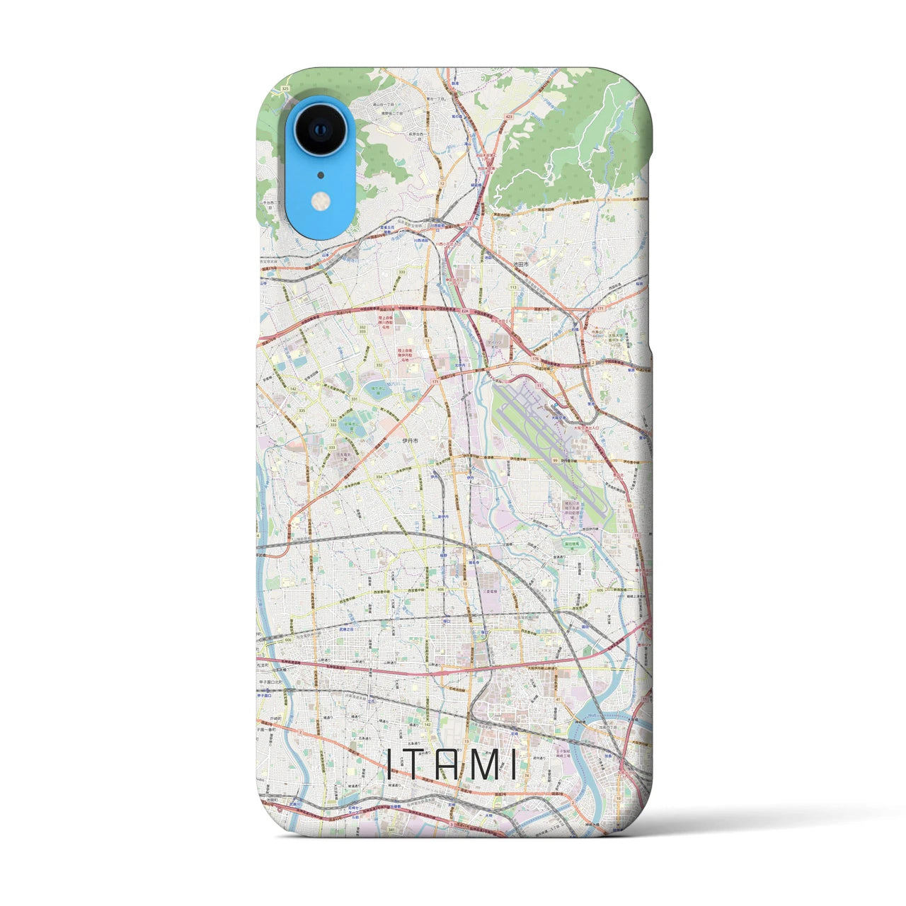 【伊丹(兵庫県)】地図柄iPhoneケース(バックカバータイプ)