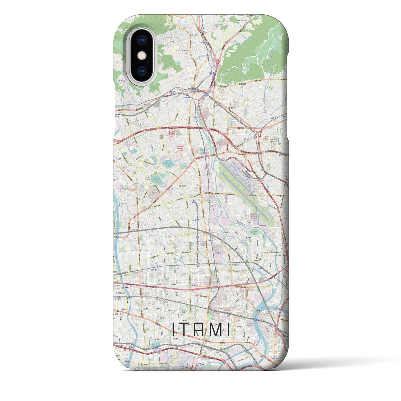 【伊丹(兵庫県)】地図柄iPhoneケース(バックカバータイプ)