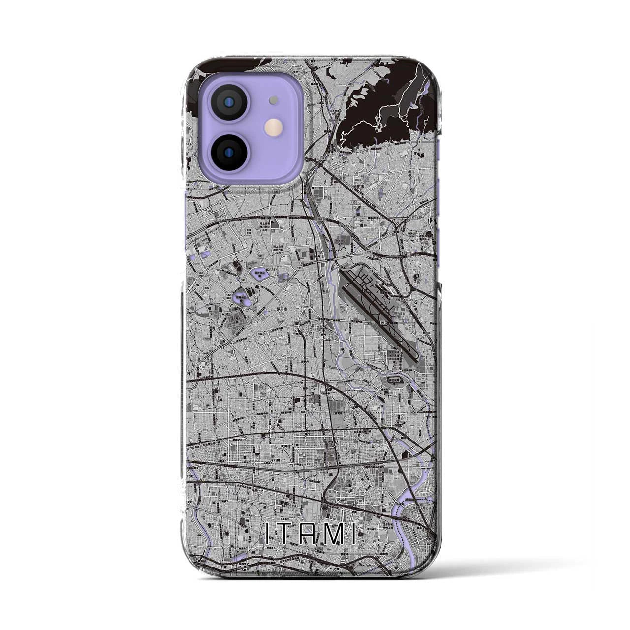 【伊丹(兵庫県)】地図柄iPhoneケース(クリアタイプ)