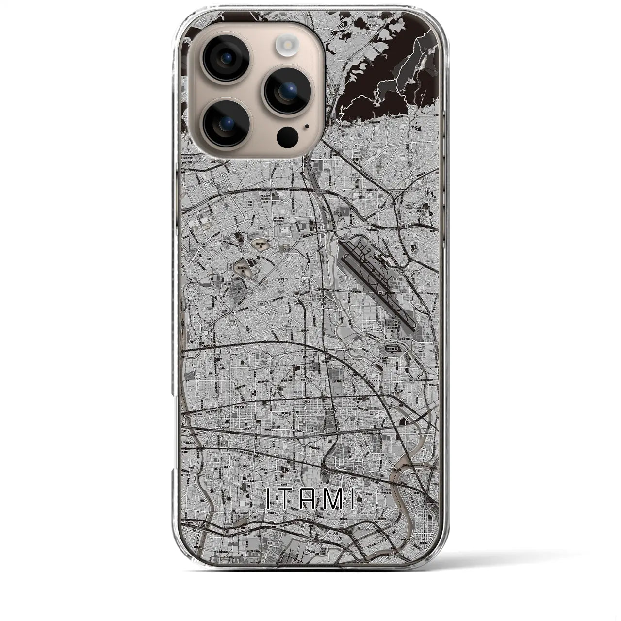 【伊丹(兵庫県)】地図柄iPhoneケース(クリアタイプ)