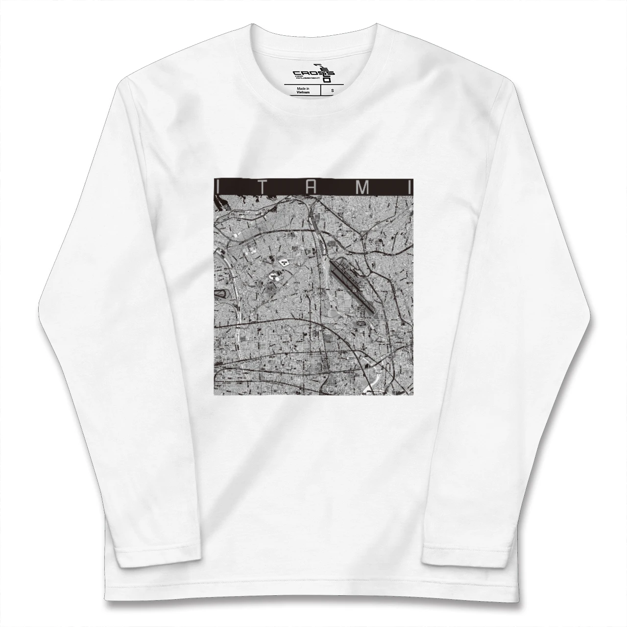 【伊丹(兵庫県)】地図柄ロングスリーブTシャツ