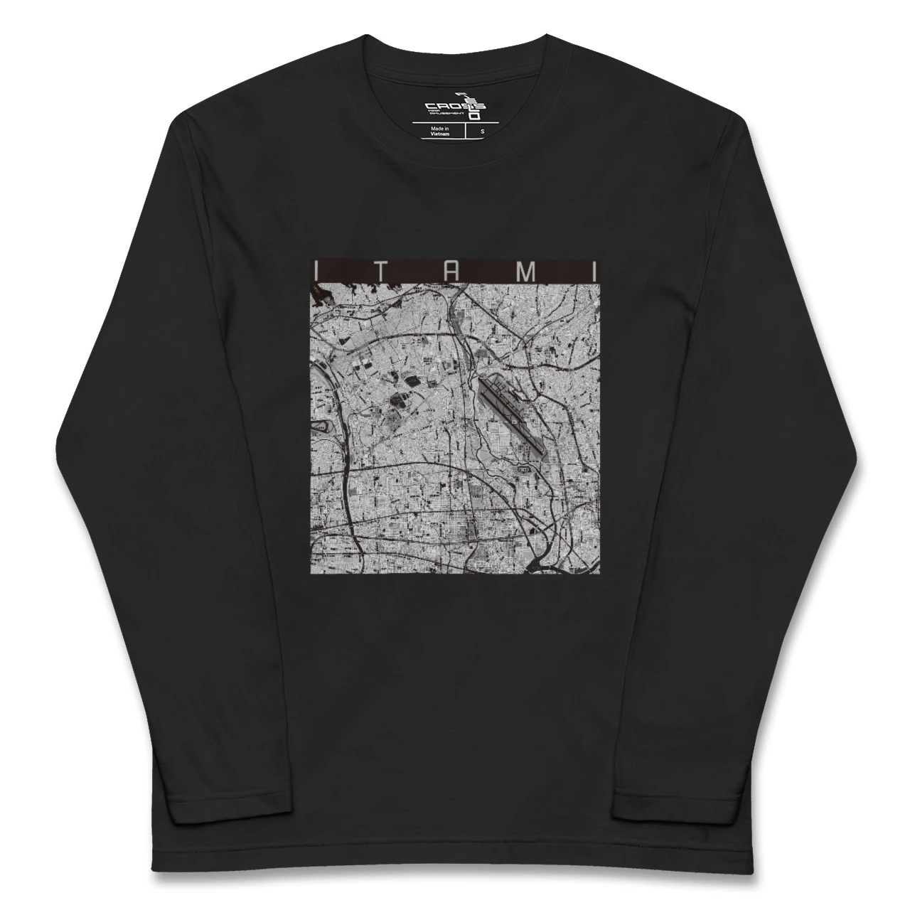 【伊丹(兵庫県)】地図柄ロングスリーブTシャツ