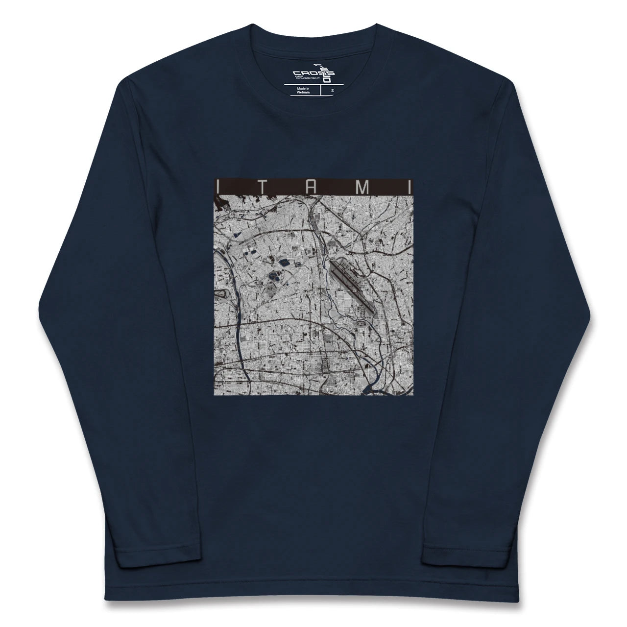 【伊丹(兵庫県)】地図柄ロングスリーブTシャツ