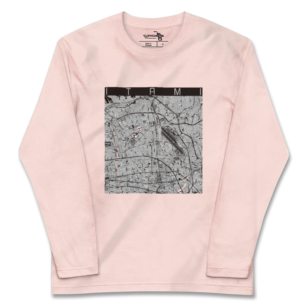 【伊丹(兵庫県)】地図柄ロングスリーブTシャツ