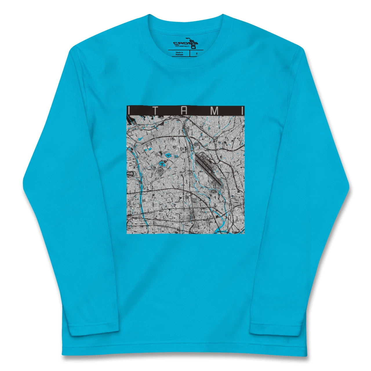 【伊丹(兵庫県)】地図柄ロングスリーブTシャツ