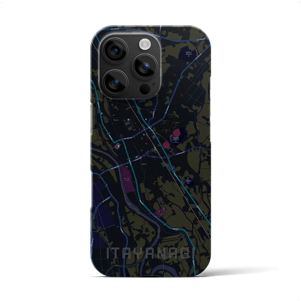 【板柳(青森県)】地図柄iPhoneケース(バックカバータイプ)