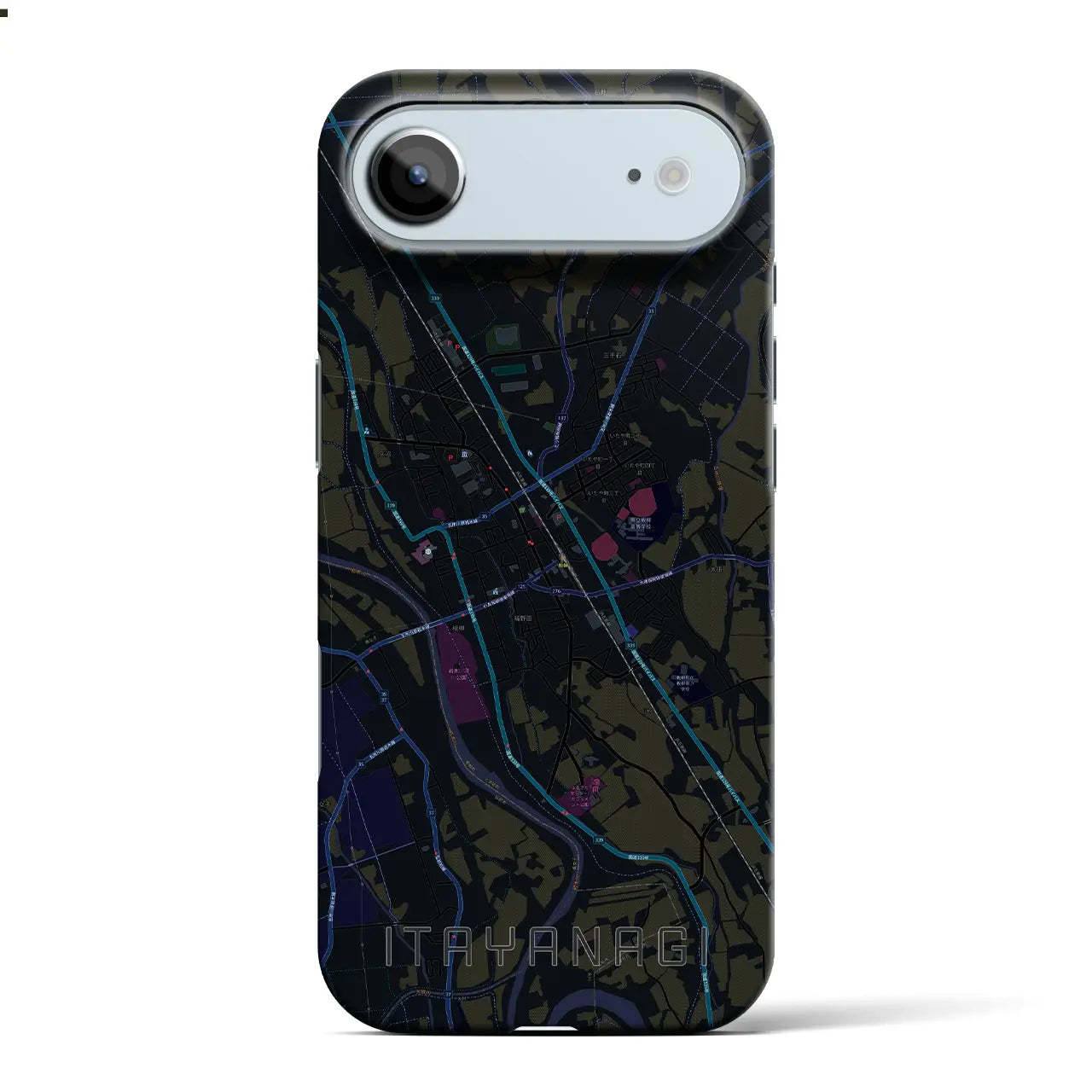 【板柳(青森県)】地図柄iPhoneケース(バックカバータイプ)