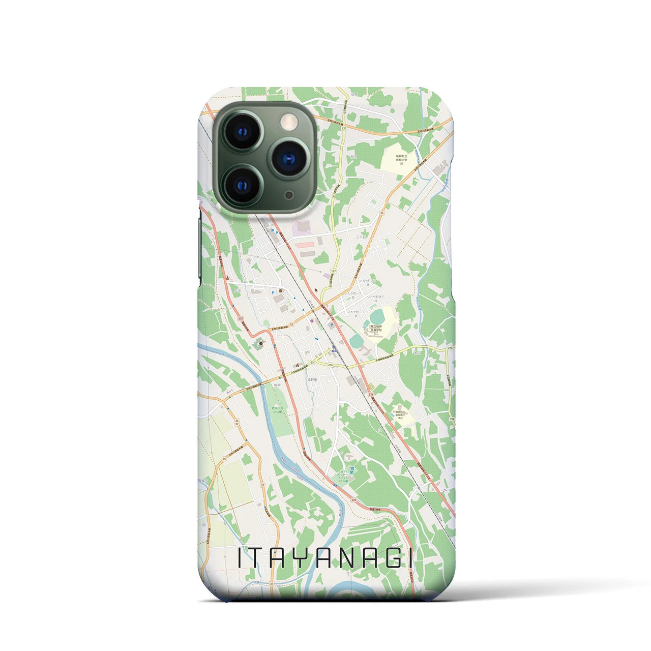 【板柳(青森県)】地図柄iPhoneケース(バックカバータイプ)