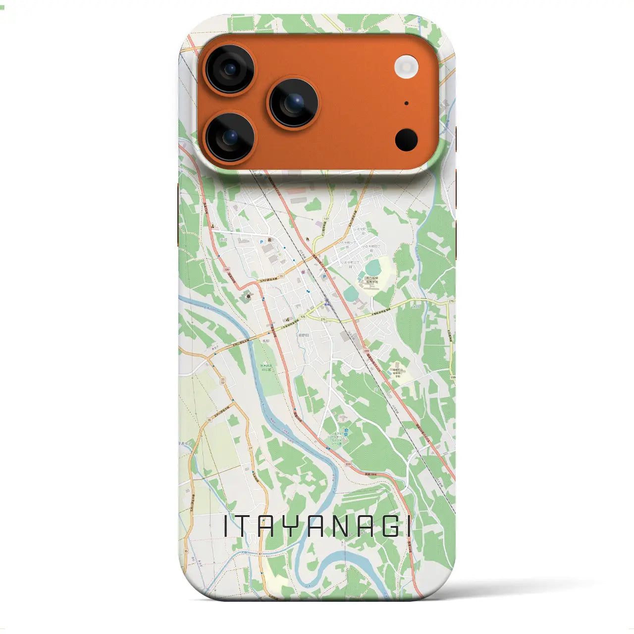 【板柳(青森県)】地図柄iPhoneケース(バックカバータイプ)