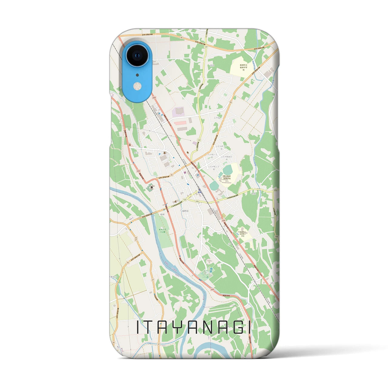 【板柳(青森県)】地図柄iPhoneケース(バックカバータイプ)