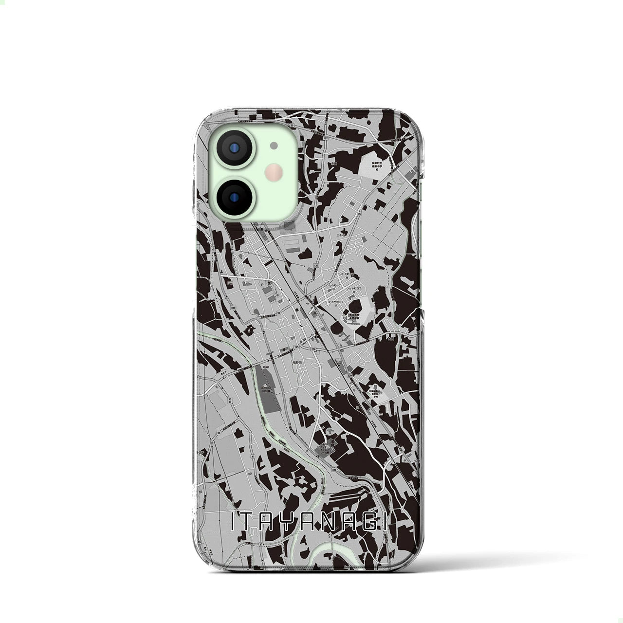 【板柳(青森県)】地図柄iPhoneケース(クリアタイプ)