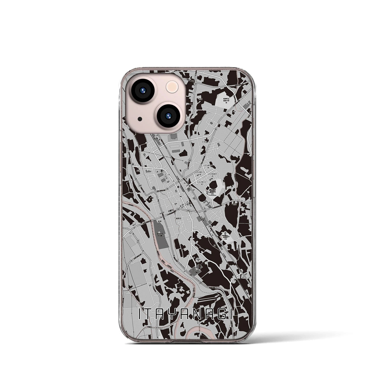 【板柳(青森県)】地図柄iPhoneケース(クリアタイプ)