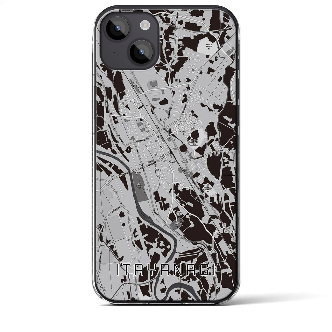 【板柳(青森県)】地図柄iPhoneケース(クリアタイプ)