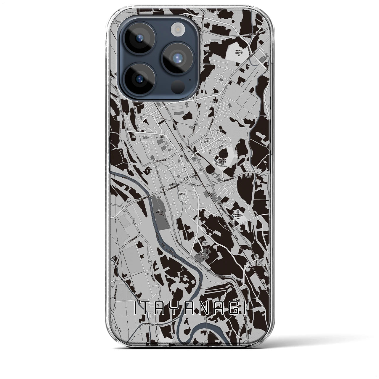 【板柳(青森県)】地図柄iPhoneケース(クリアタイプ)