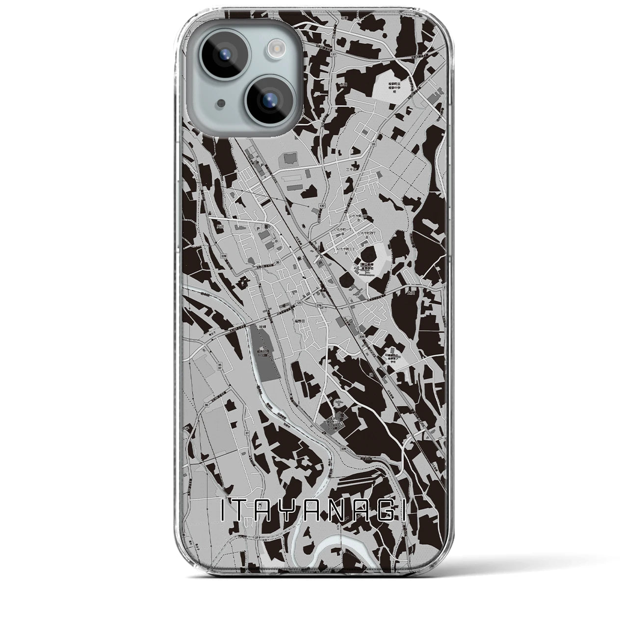 【板柳(青森県)】地図柄iPhoneケース(クリアタイプ)