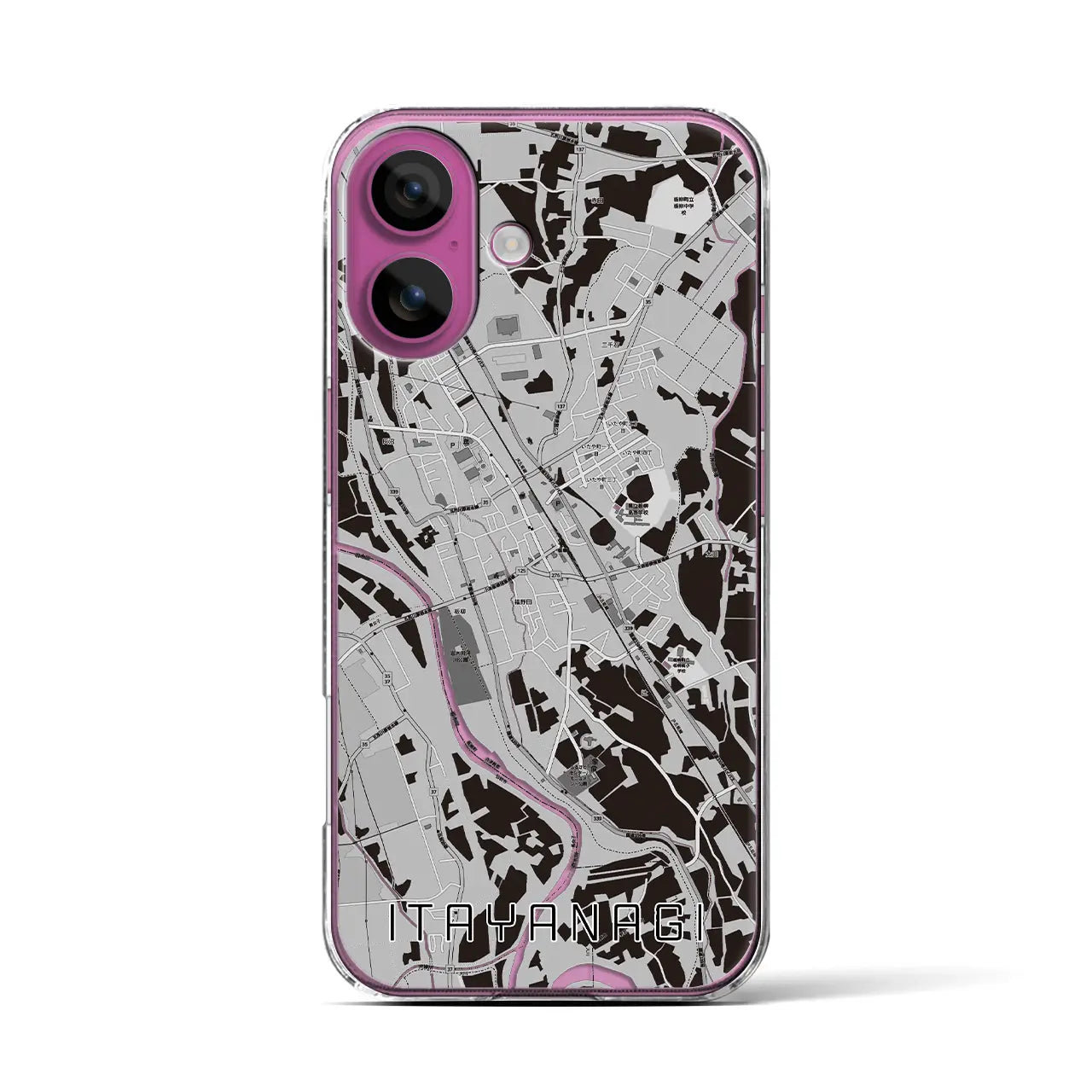 【板柳(青森県)】地図柄iPhoneケース(クリアタイプ)