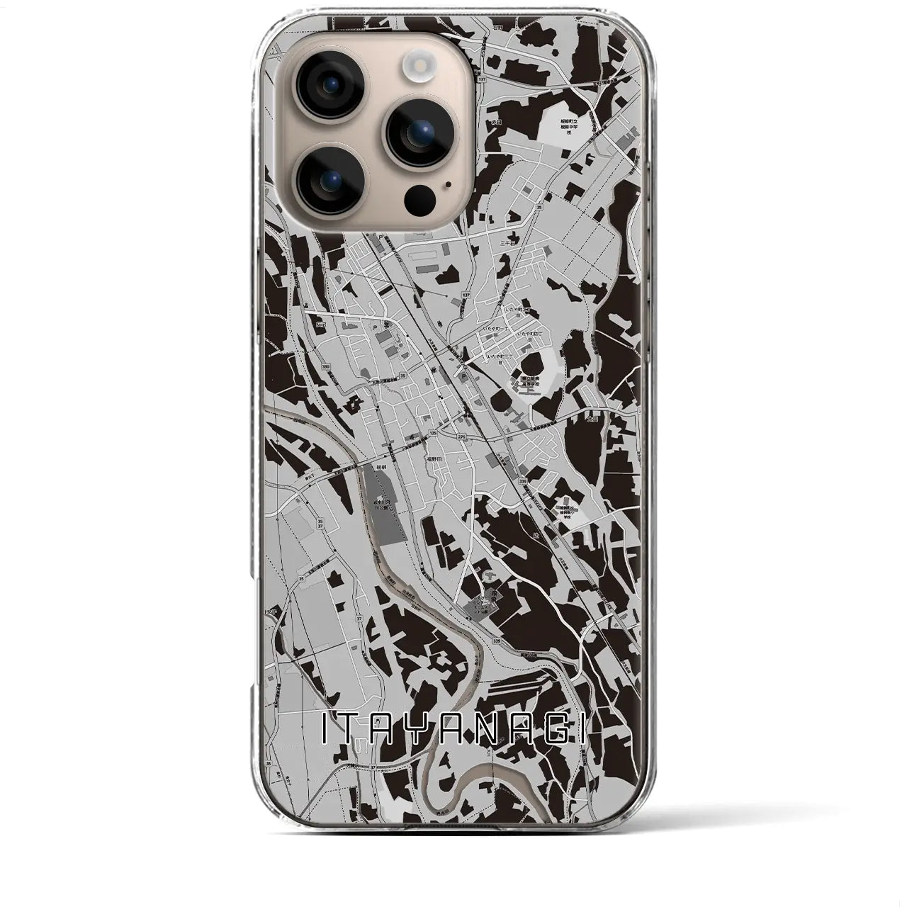 【板柳(青森県)】地図柄iPhoneケース(クリアタイプ)