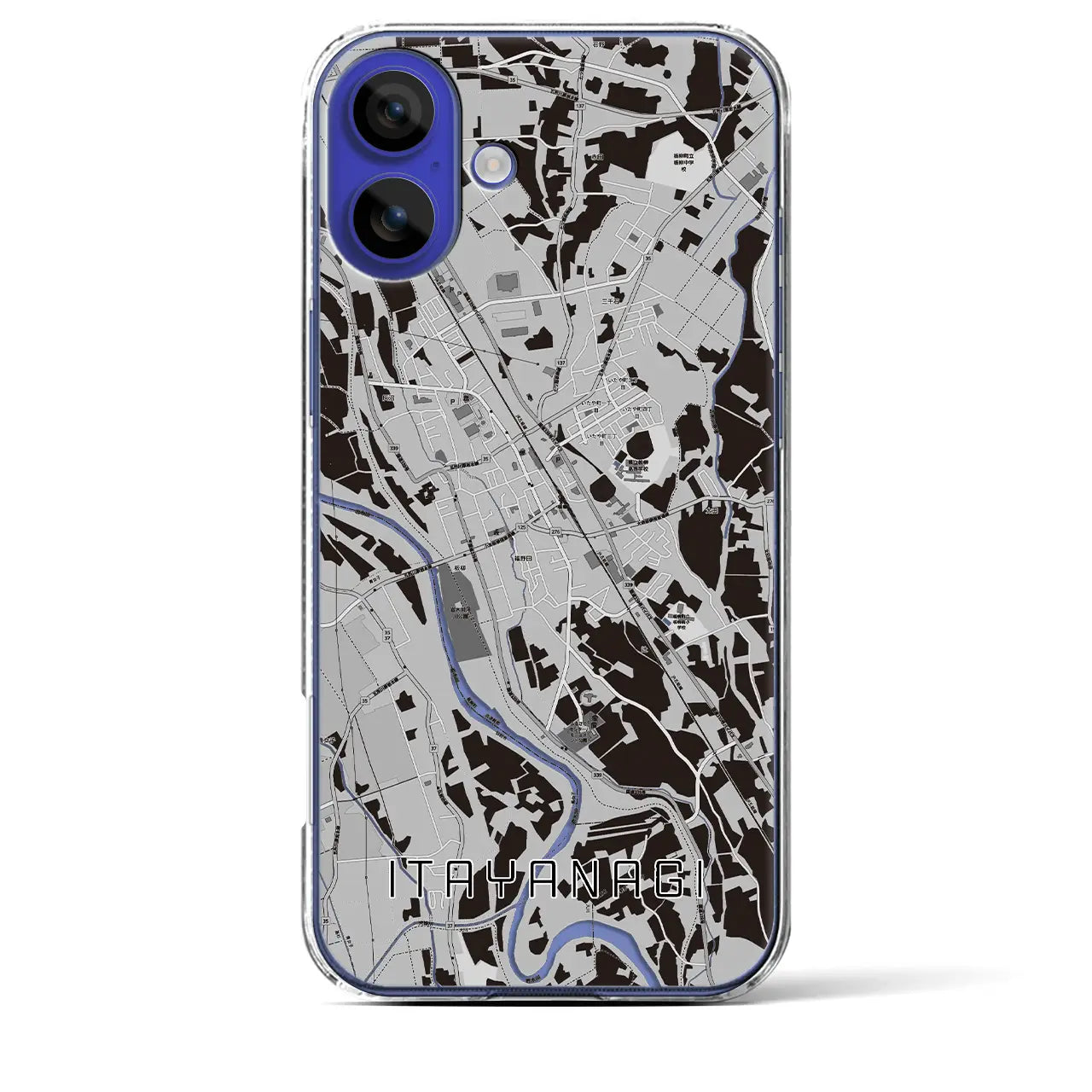 【板柳(青森県)】地図柄iPhoneケース(クリアタイプ)