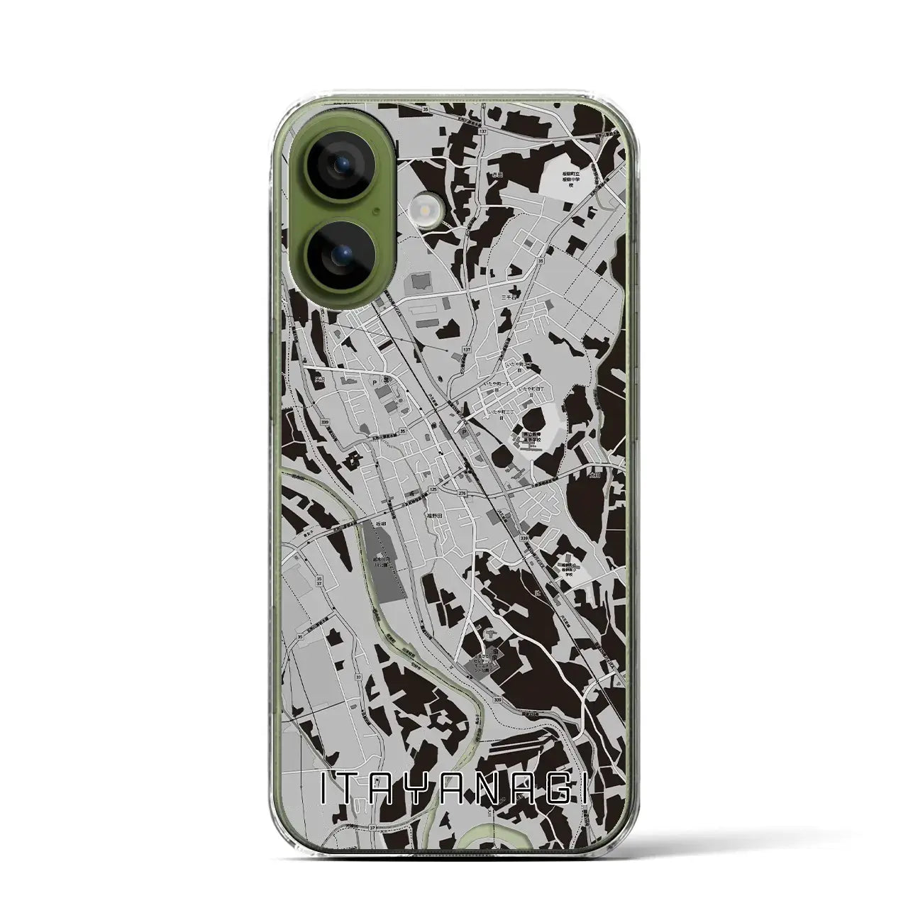 【板柳(青森県)】地図柄iPhoneケース(クリアタイプ)