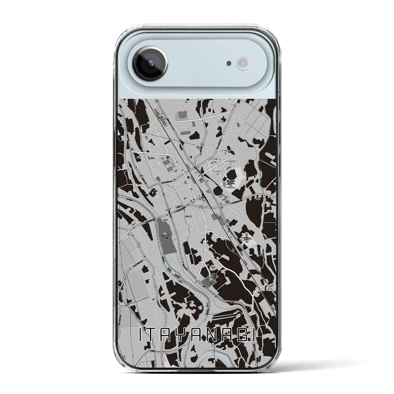 【板柳(青森県)】地図柄iPhoneケース(クリアタイプ)