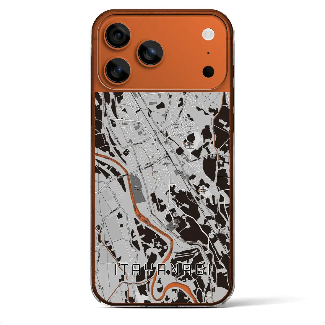 【板柳(青森県)】地図柄iPhoneケース(クリアタイプ)