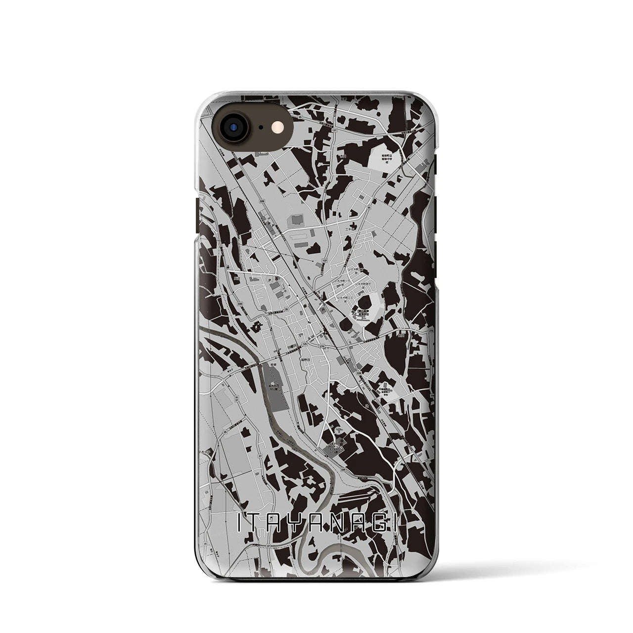 【板柳(青森県)】地図柄iPhoneケース(クリアタイプ)