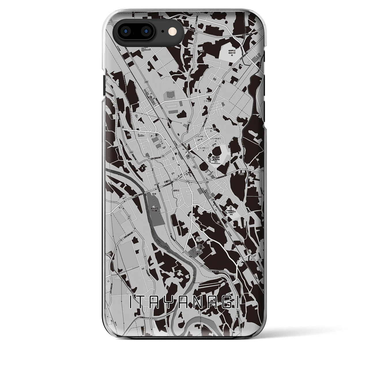 【板柳(青森県)】地図柄iPhoneケース(クリアタイプ)