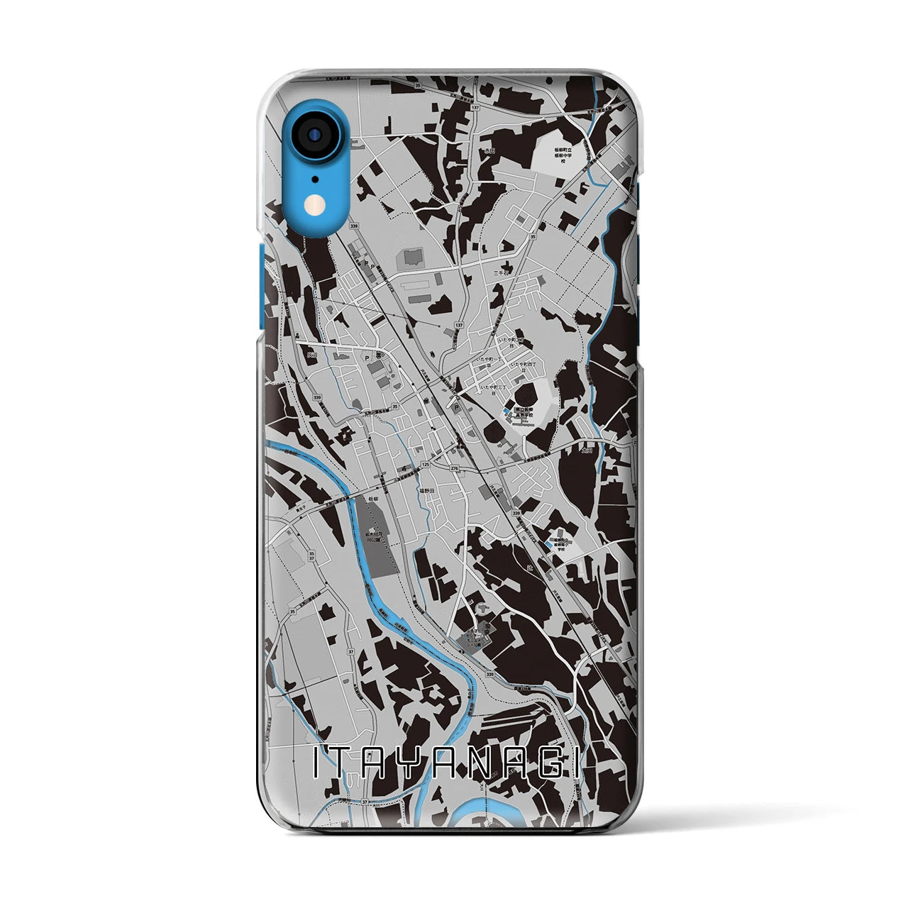 【板柳(青森県)】地図柄iPhoneケース(クリアタイプ)