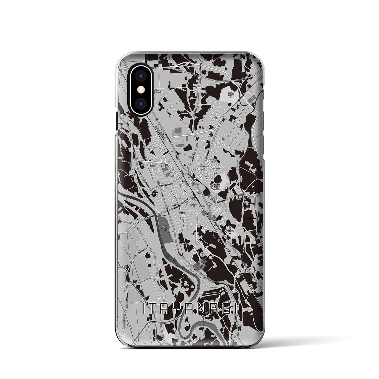 【板柳(青森県)】地図柄iPhoneケース(クリアタイプ)